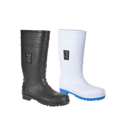 Portwest Mens Total Safety Rubber Boots Gum Wellington S5 Steel Cap Work FW95- Bannav S Bannav LLC